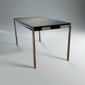 USM Haller Laminate and Chromed Steel Work Table