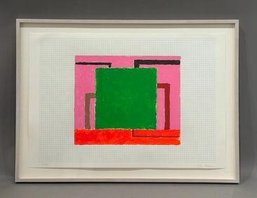 Peter Halley Silkscreen/Lithograph, "Fluke"