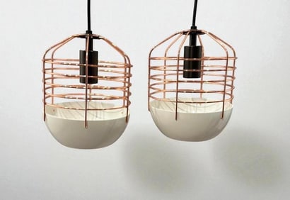 Pair of Bluff City Pendant Lamps