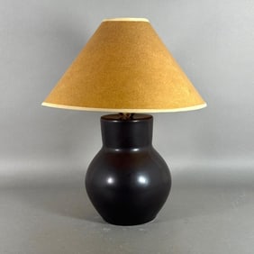 Modern Brown Glazed Ceramic Table Lamp