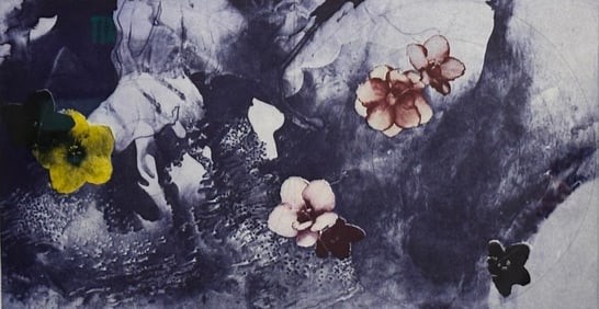 Mary Weatherford Aquatint, "Violetta # 3"