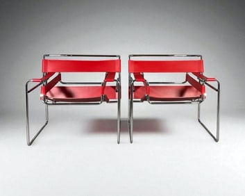 Pair of Marcel Breuer Designed Wassily Chairs for Knoll Studio