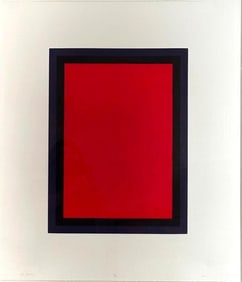 Winston Roeth Aquatint and Photoetching, "Red/Black/Purple"