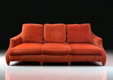 Donghia John Hutton Custom Velvet Upholstered Down Wrap Sofa