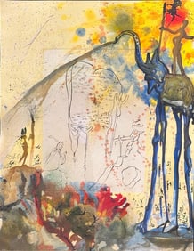 Salvador Dali Lithograph, "The Tablets of the Law"