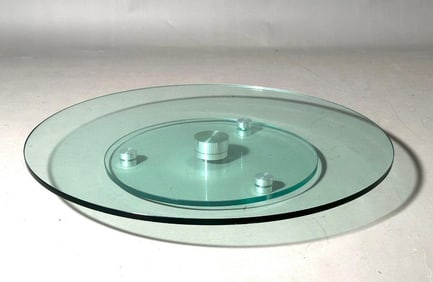 Modernist Glass Lazy Susan