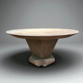 Custom Lacquered Linen Finish Dining or Center Table
