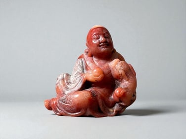 Chinese Shoushan Stone Carving of Shou-Lao