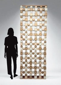 Lacquered Geometric Space Divider, ca. 1960's