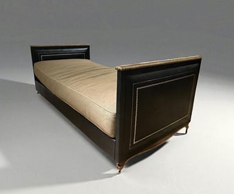 A Maison Jansen Leather Upholstered Day Bed, Paris