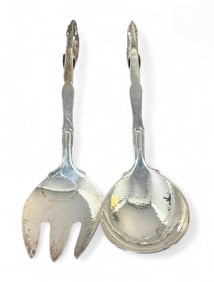 Pair of Georg Jensen Sterling Silver Serving Utensils