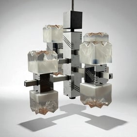 Gaetano Scoleri (Italian 1927-1994) for Mezzega, Italian Chandelier, ca. 1970's