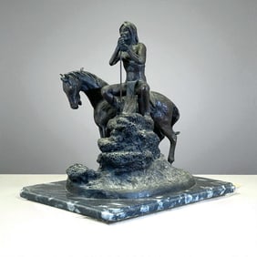 Marshall Mitchell Bronze, "Old Coonfoot, Young Brave"