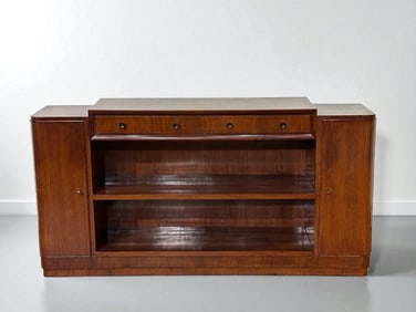 Italian Art Deco Bookcase Credenza