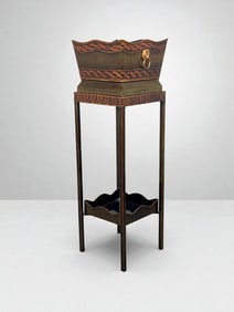Maitland Smith Faux Tortoise Planter on Stand