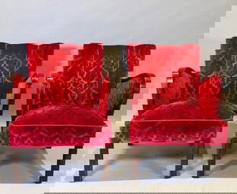 Pair of Danish Art Deco Club Chairs