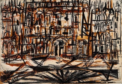 Rudy Pozzatti Etching, "Palazzo, Florence"