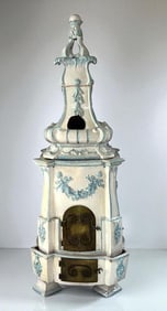 Italian Rococo Style Faience Stove