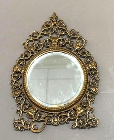 Five Brass Frame Mirrors