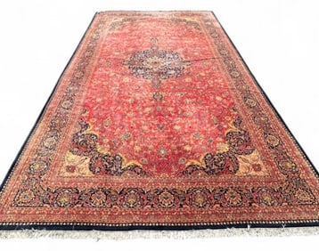 Large Size Persian Kashan Wool Carpet, Modern, 24'6 x 14'