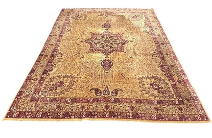Agra Silk and Wool Carpet 12' x 8"4"