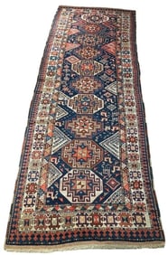 Antique Caucasian Runner 10'10" x 3'9"