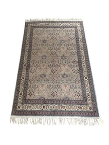 Blue Turkomen Style Carpet, 6'2" x 4'1"