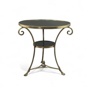 Gilt Bronze and Marble Gueridon Table