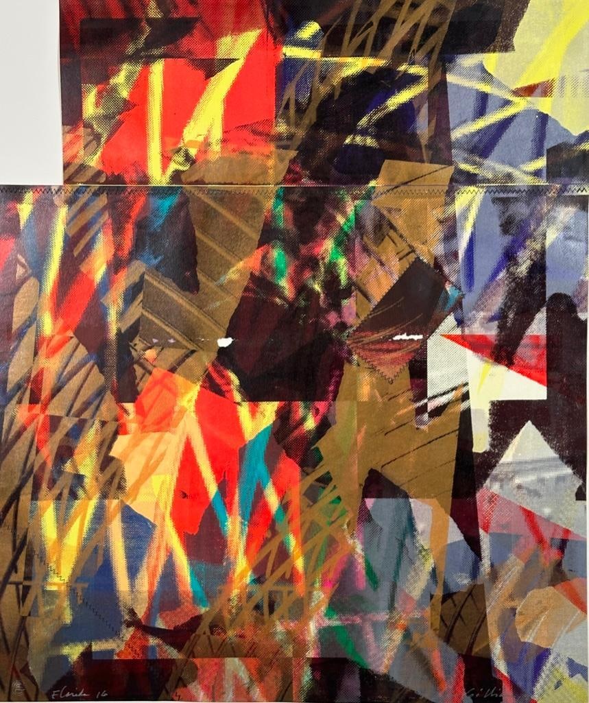 Sam Gilliam Screenprint and Mixed Media, "Florida 16" (1 of 13)