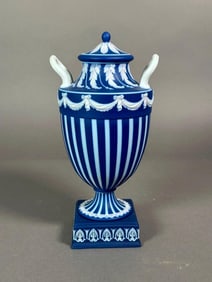 Wedgwood Jasperware Covered Vase, English, 19th century