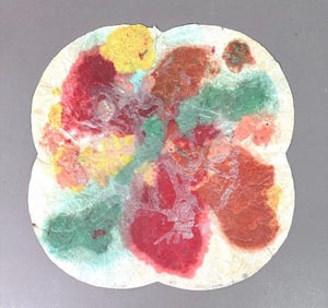 Sam Gilliam Mixed Media on Handmade Paper, "Sepik "