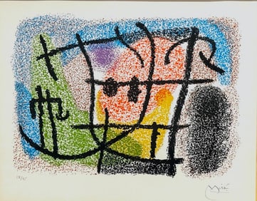 Joan Miro Lithograph, "Cartones"