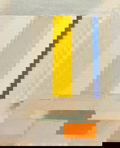 Esteban Vicente Painted Paper Collage, Untitled