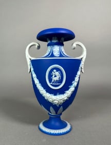 Wedgwood Jasperware Cameo Vase, English ca. 19th century