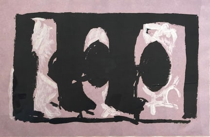 Robert Motherwell Lithograph, "Elegy Study I"