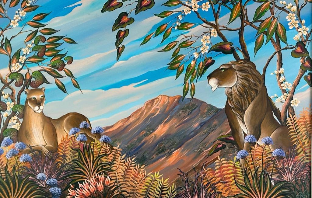 Gustavo Novoa Oil, Lion Couple (1 of 8)