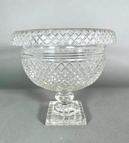 Anglo-Irish Cut Glass Footed Bowl, 19th century
