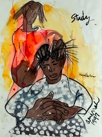 Aminah Brenda Robinson Mixed Media, "Migration Series, Study"