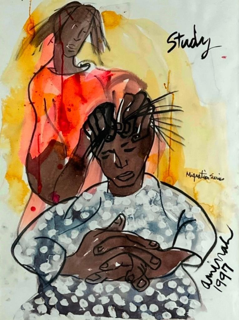 Aminah Brenda Robinson Mixed Media, "Migration Series, Study" (1 of 8)