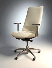 HBF Dove High Back Swivel Leather Upholstered Executive Chair