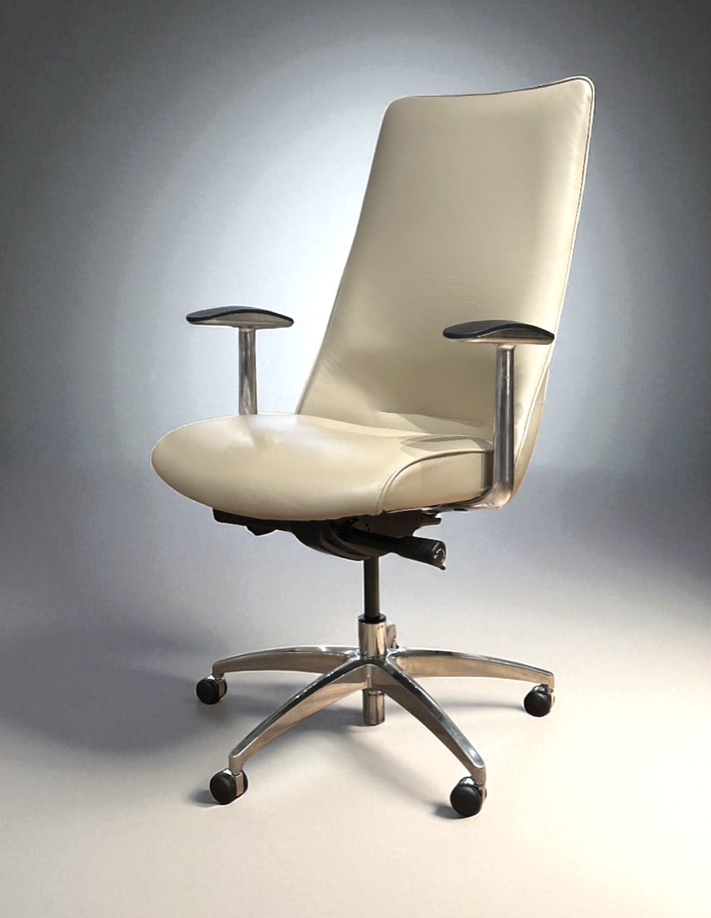 HBF Dove High Back Swivel Leather Upholstered Executive Chair (1 of 8)