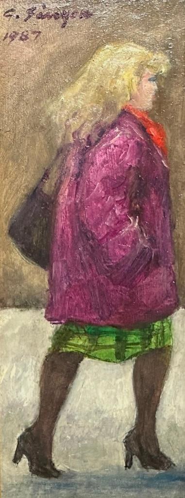 Clyde Singer Oil, "Purple Coat" (1 of 7)