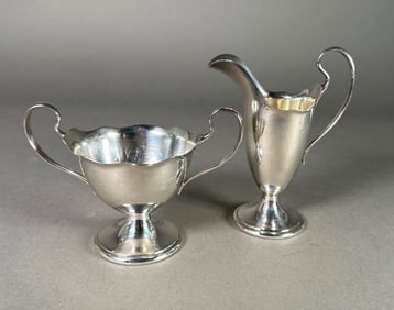 Baldwin & Miller Sterling Silver Creamer and Sugar