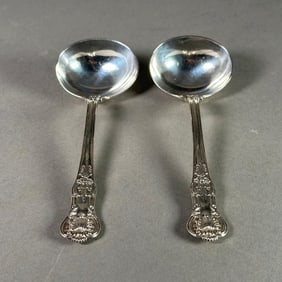 Pair of English Sterling Silver Ladles, London, 1774