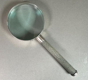 Asprey London Magnifying Glass with Shagreen Handle