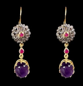 Pair of Amethyst Earrings