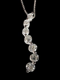 Diamond Journey Pendant Necklace