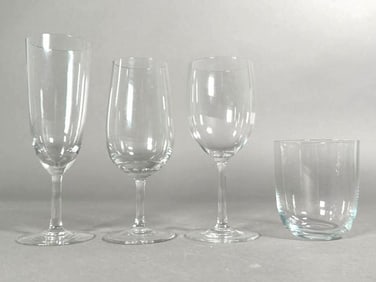 Assorted Riedel and V. Nason & Cie Murano Crystal Wine Glasses
