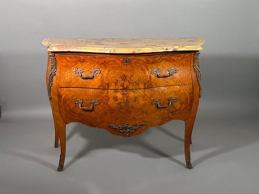 Louis XV Style Marquetry Commode, Early-Mid 20thc.