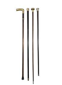 Four Antique Walking Sticks